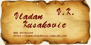 Vladan Kušaković vizit kartica